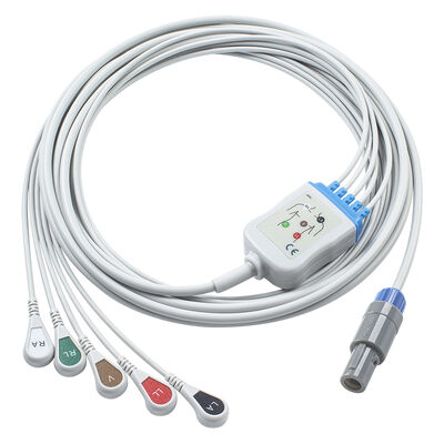 Epsilon Lemo 6pin Cáp ECG và dây dẫn Cáp ECG 3 5 dẫn IEC AHA Snap Grabber Clip