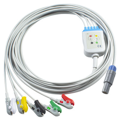 Epsilon Lemo 6pin Cáp ECG và dây dẫn Cáp ECG 3 5 dẫn IEC AHA Snap Grabber Clip