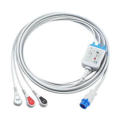 Máy khử rung tim Innomed Cardio-Aid CA360-B 12Pin ECG EKG Cáp và dây dẫn 3 dây dẫn