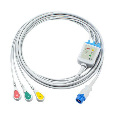 Máy khử rung tim Innomed Cardio-Aid CA360-B 12Pin ECG EKG Cáp và dây dẫn 3 dây dẫn