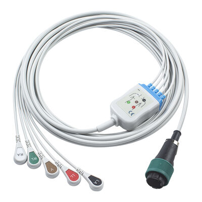 Saadat 6pin 8pin Cáp ECG và dây dẫn một mảnh