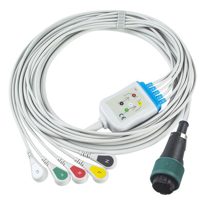 Saadat 6pin 8pin Cáp ECG và dây dẫn một mảnh