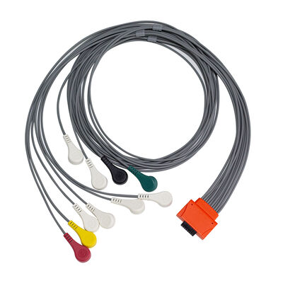Khớp với Cardioline Walk400h Clickholter NG 10 Chất liệu TPU chì IEC Mã màu ECG Holter Cable