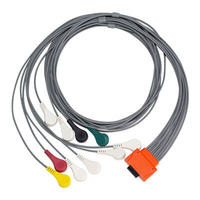 Khớp với Cardioline Walk400h Clickholter NG 10 Chất liệu TPU chì IEC Mã màu ECG Holter Cable