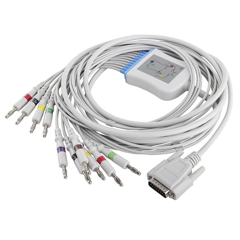 Edan EKG SE-3,SE-12 01.57.107048 Cáp và dây dẫn Đầu nối chuối IEC 4.0