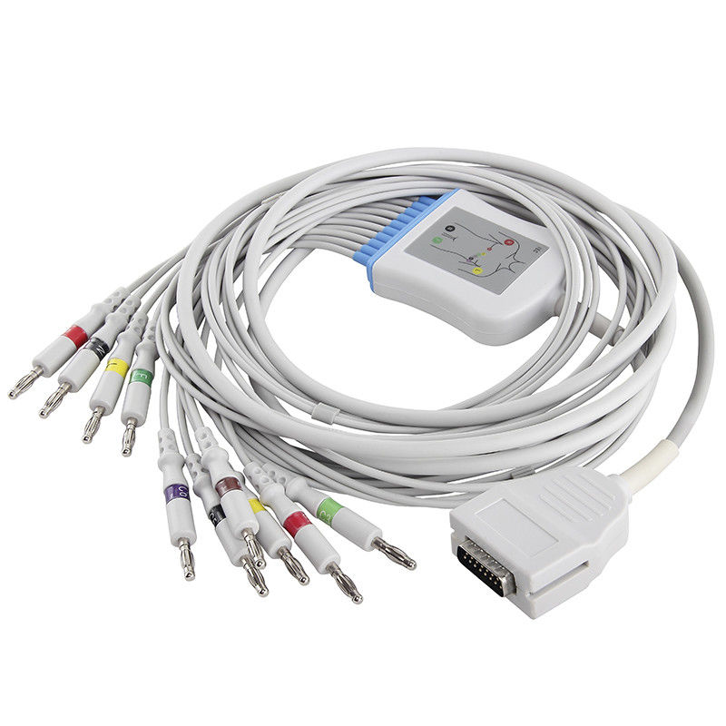 Mortara Burdick Cáp EKG E350I EK10 Eclipse LE Elite II 012-0700-00 10 Cáp EKG chì và dây dẫn IEC Banana 4.0