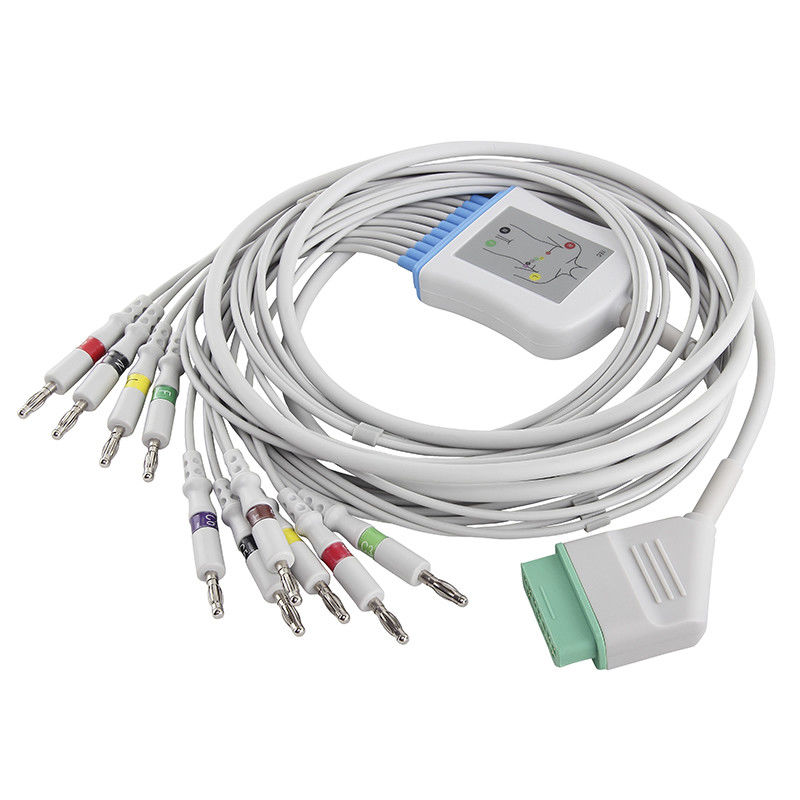 Nihon Kohden Japan BSM-2301 BSM-2353 01.57.107048 EKG CableLeadwires 4.0Banana