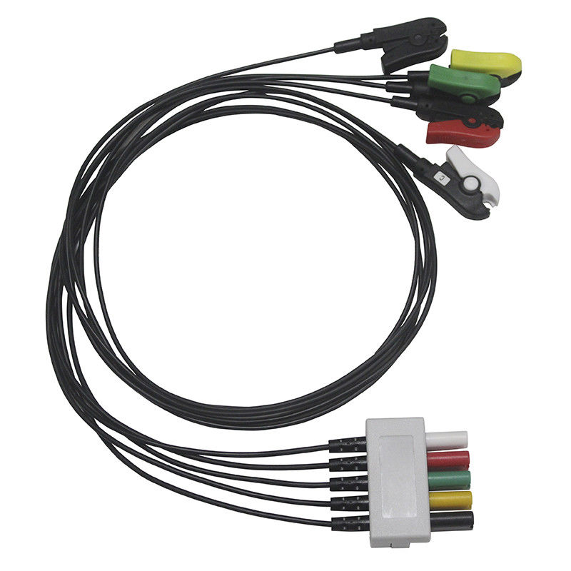Dây dẫn trong suốt bức xạ Mindray 5 Dây dẫn X-Ray ECG loại D Cáp trong suốt bức xạ điện tâm đồ và dây dẫn