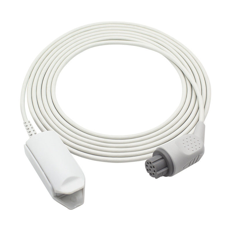 GE OXY-F4-N TS-F4-N Cảm biến SpO2 có thể tái sử dụng AS/3 CS/5 Oscar 10Pin Đầu dò ngón tay Spo2 dành cho người lớn