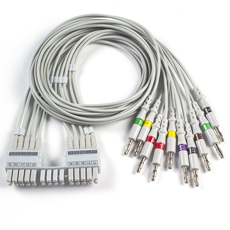 Dây dẫn điện tâm đồ Mortara 9293-041-50, 9293-046-60 IEC 4.0 Dây dẫn điện tâm đồ chuối