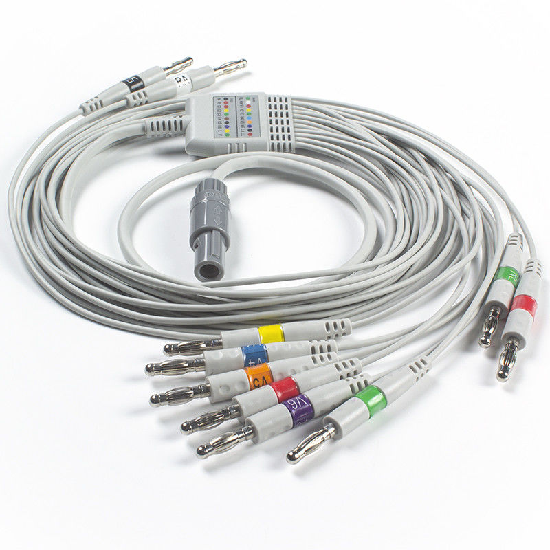 Welch Allyn RE-PC-AHA-BAN SE-PRO-600 Cáp EKG và dây dẫn 14 chân IEC Banana 4.0