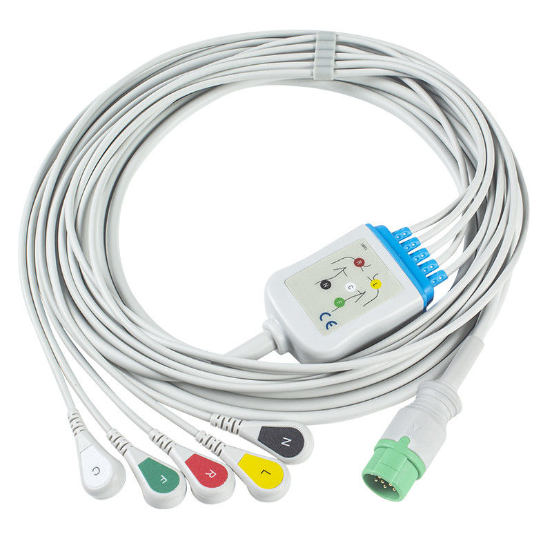 Cáp điện tâm đồ Biolight BLT và dây dẫn 5 dây dẫn IEC Clip 12Pin C2557P0 Cáp điện tâm đồ