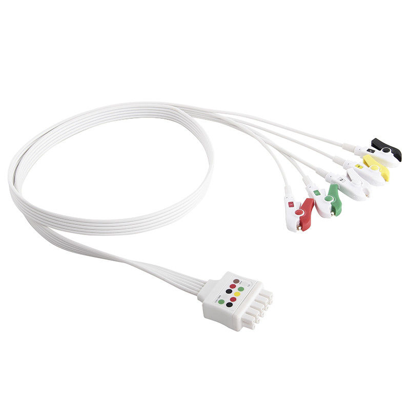 Bộ dây dẫn ECG dùng một lần đa liên kết GE Bộ 5 dây kẹp dây dẫn ECG DLP-05BD-40AM-0100