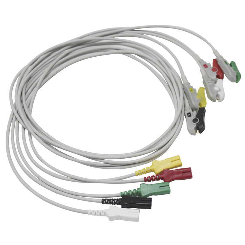 LL ECG Leadwires 5 Lead Snap Grabber loại AAMI 6PIN Bionet Datex S-iemens GE-Hellige Kontron