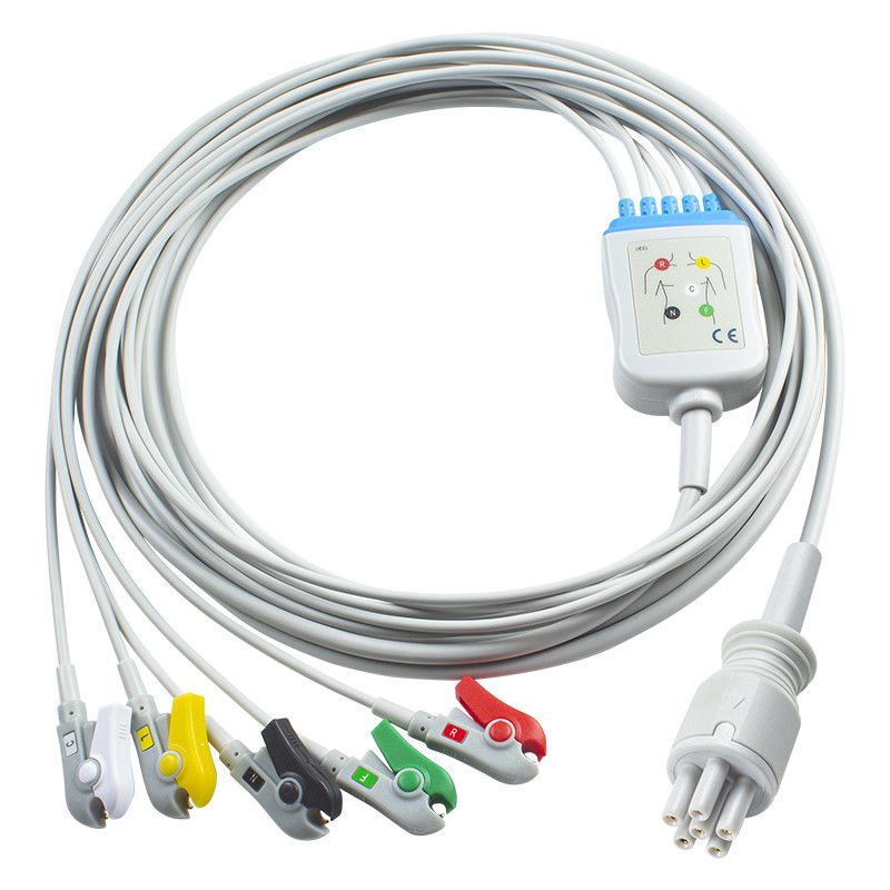 Đối với Omron > Colin Cáp ECG kết nối trực tiếp tương thích và dây dẫn 5Lead IEC Grabber