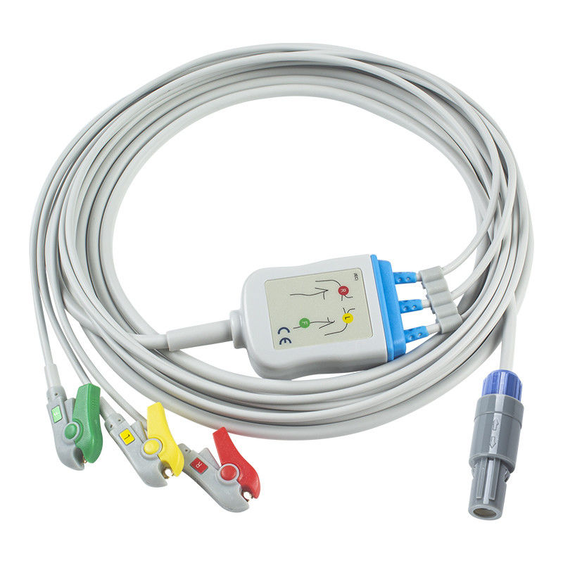 GE Healthcare Vivid tương thích trực tiếp kết nối cáp ECG và dây dẫn cho 3Lead IEC Grabber