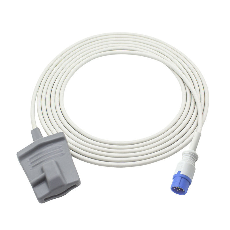 Schiller Truscope SpO2 Sensor Classic Mini II III kỹ thuật số 12pin người lớn Soft tip SpO2 Probe Cable