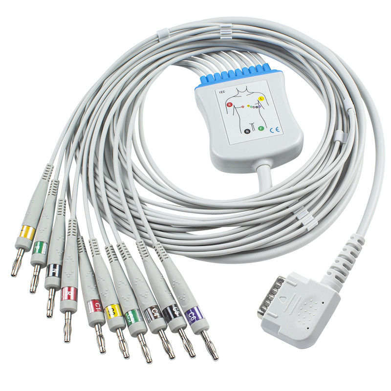 Cáp Kenz EKG Cáp K131 Banana 4.0 cho 108 109 110 1210 1211 601 Cardico 302 Cáp ECG kết nối trực tiếp IEC