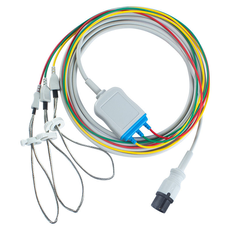 AAMI Động vật thú y Cáp ECG và dây dẫn 6pin Connector Cáp ECG 3 Led leggings