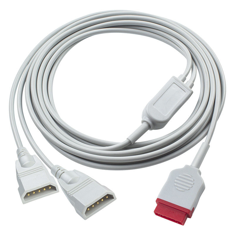 GE IBP Adapter Cable 2*Abbott 6pin IBP Extension Cable cho máy chuyển đổi / giám sát bệnh nhân