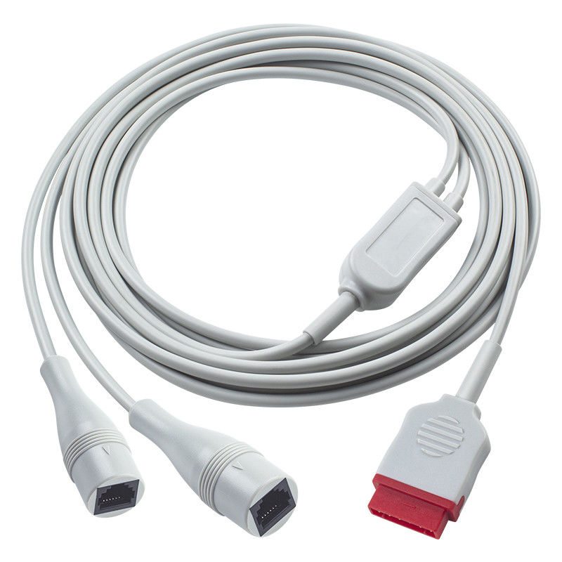 GE IBP Adapter Cable 2*Ph-Ilips 4pin IBP Extension Cable 350cm Đối với phòng khám / bệnh viện