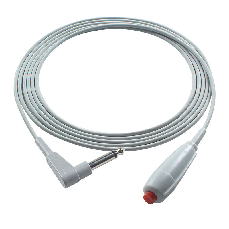 6.3mm Nurse Call Cord Red Push Button Cable for Nurse Station Nurses Call Pendant