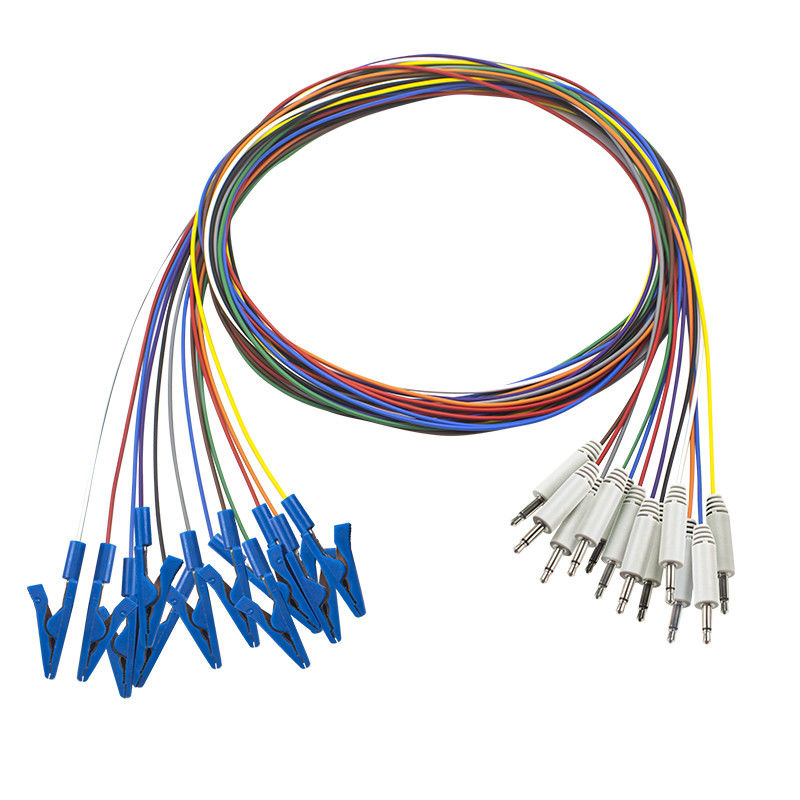 3.5 Mono Plug To Grabber Connector Cable EEG Cap cho kết nối điện cực EEG liền mạch