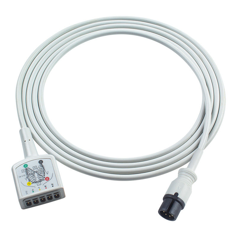 P-Philips PH AAMI 6Pin Connector 5Lead ECG Trunk Adapter Cable 453561432691 453561227251 Cable mở rộng ECG VS Style