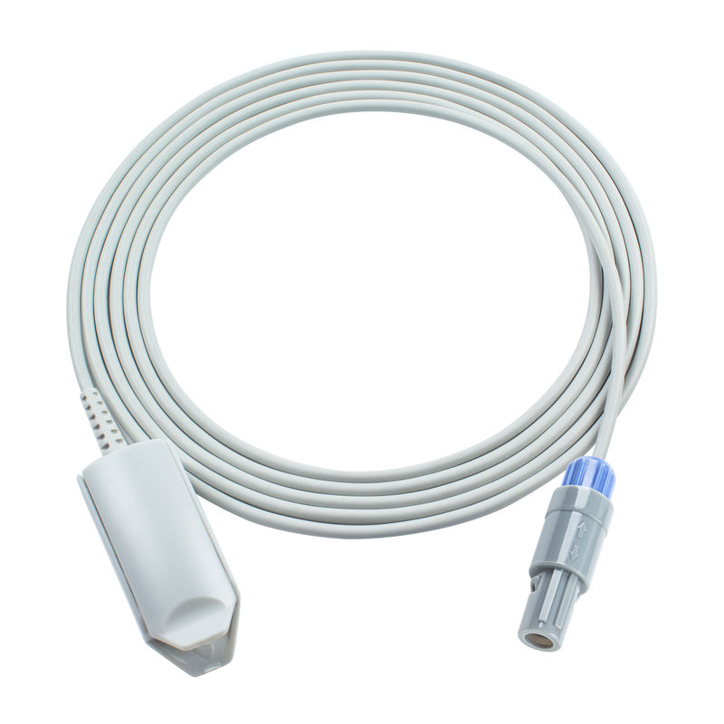 6pin 40Degree người lớn ngón tay clip SpO2 cảm biến 3.0M tương thích Drager Vist 120 Vist 120s
