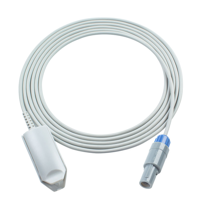 Khả năng điều khiển oxy Hwatime tương thích Cable SpO2 Test Cable 6Pin For Hwatime H6 H8 H9 3.0M Adult Finger Clip
