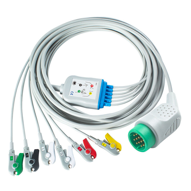 Tương thích Medtronic Lifepak 20e 6Lead ECG Cable IEC Grabber For For Lifepak 12 20e 15 120