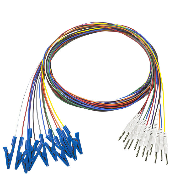 Din 2.0 phích cắm Grabber EEG Cap Alligator Kẹp cá sấu Điện cực Mạ vàng EEG EMG Leadwires Điện cực