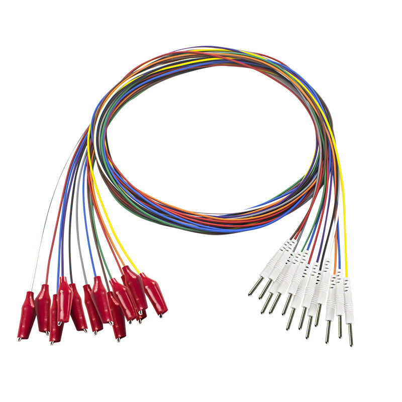 Ổ cắm Din 2.0 Grabber có vỏ ngoài mềm Điện não đồ EEG Điện cực Mạ vàng EEG EMG Leadwires Điện cực