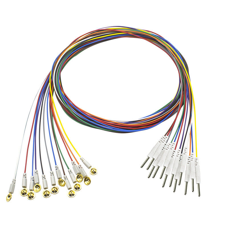 3.5 Phích cắm đơn EEG Cup Loại nắp vàng Điện cực EEG EMG Dây dẫn Điện cực