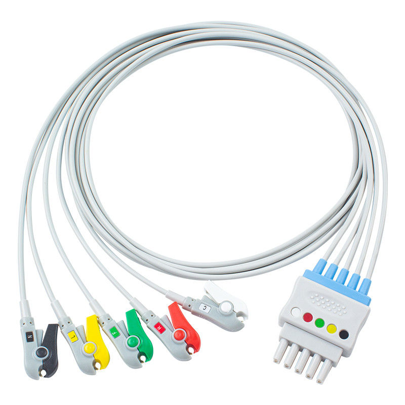 P-Hilips M1625A 989803104521 Dây dẫn ECG 6 Cáp dẫn IEC Clip MP 20 IntelliVue MX800