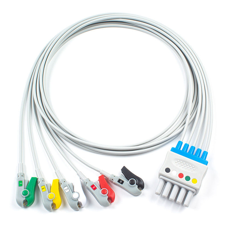 Siemens Drager ECG Leadwires 5956359 MP03414 Đặt 5 Clip Grabber chì thành đầu nối 5 chân kép