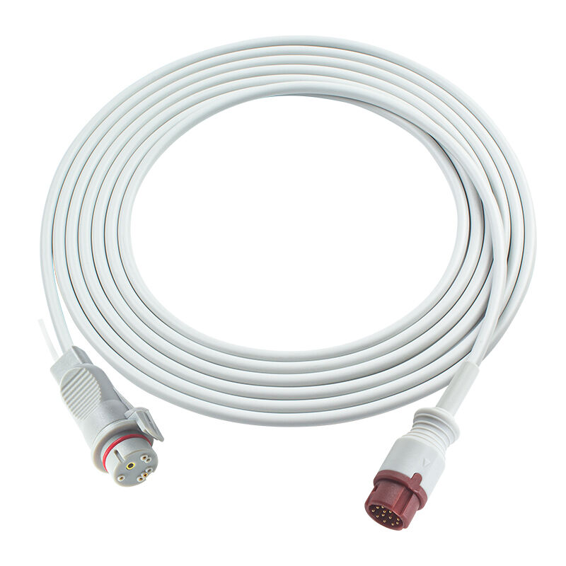 Cáp chuyển đổi Bistos IBP 12Pin sang Edward Argon BD Abbott BB PVB Utah Medex Mindray Connector cho BT-710 BT-720 BT-740 BT-770 BT-780