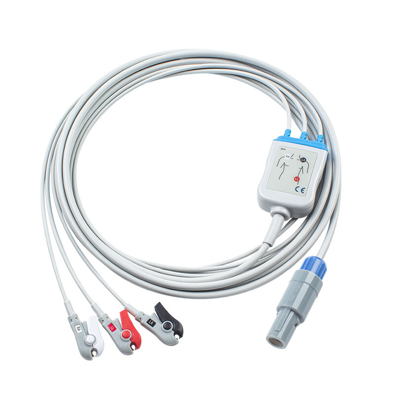 Màn hình đa thông số Huntleigh 8Pin Smartsigns Compact 300 500 ECG Cáp ECG và dây dẫn