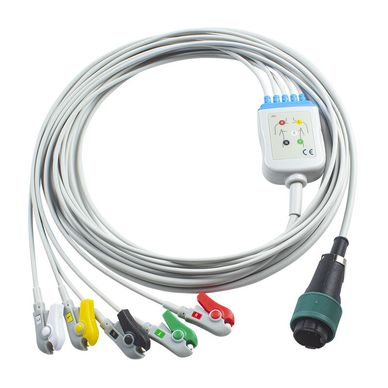 Saadat 6pin 8pin Cáp ECG và dây dẫn một mảnh