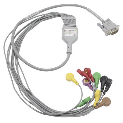 MEIGAOYI ECG Holter Cable 15pin Dây dẫn Ecg 10 Chốt chì