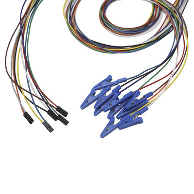 DuPont 2 Pin Cắm Grabber Kẹp cá sấu Kẹp cá sấu Điện cực EEG Dây dẫn EEG EMG Dây điện cực