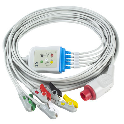 Cáp điện tâm đồ Bionet BM3/5 và dây dẫn 5 Đầu nối IEC Clip 8Pin Cáp điện tâm đồ