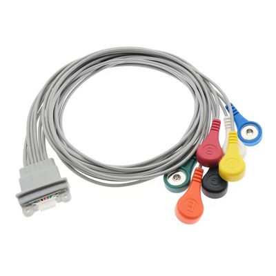 Tương thích với Schiller Medilog AR12 Plus ECG Holter Cable 7Lead IEC Snap AR4 Plus FD5