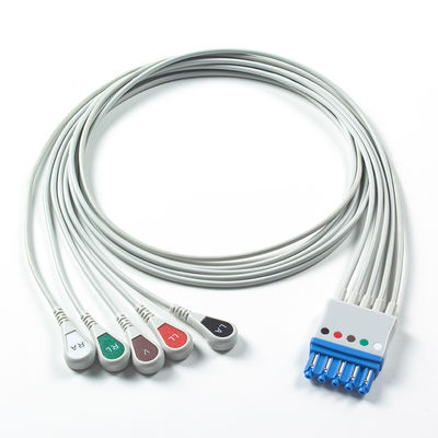 Dây dẫn ECG tương thích cho Datascope/Maquet/Getinge 5 Lead, Snap AHA