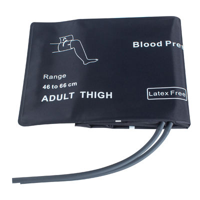 Đùi đặc biệt lớn người lớn NIBP cuff không bàng quang ống kép 46-66cm cuff nylon