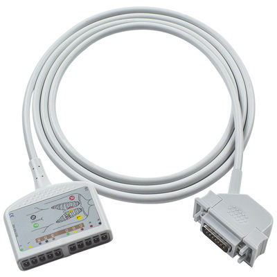 Không có latex 10Lead ECG Trunk Cable cho Cardiosys EK36 EK403 EK41 EK413 EK43 EK512 EK53