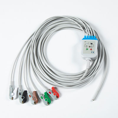 5 Chất cầm AHA Xám Chất thay thế cáp ECG bán kết thúc cho thiết bị bệnh viện