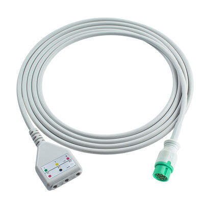 Biolight 12Pin 3 5Lead ECG Trunk Adapter Cable O-ximax Tech AnyView A2 A6 A4 A8 Q7 Q5 Cable mở rộng ECG Din Style