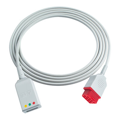 Cáp Trunk ECG Bionet 12Pin BM3 BM5 3 5 Dẫn Kiểu Châu Âu với Cáp Nối Dài ECG Drager
